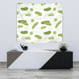 Cucumber Sketch Pattern Wall Tapestry