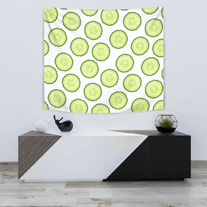 Cucumber Slices Pattern Wall Tapestry