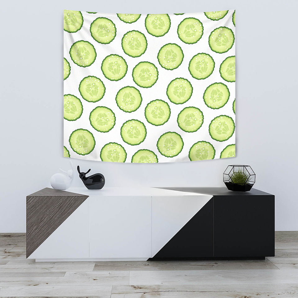 Cucumber Slices Pattern Wall Tapestry