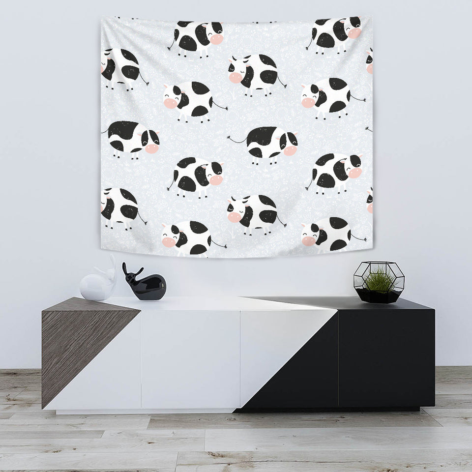 Cute Cows Pattern Wall Tapestry