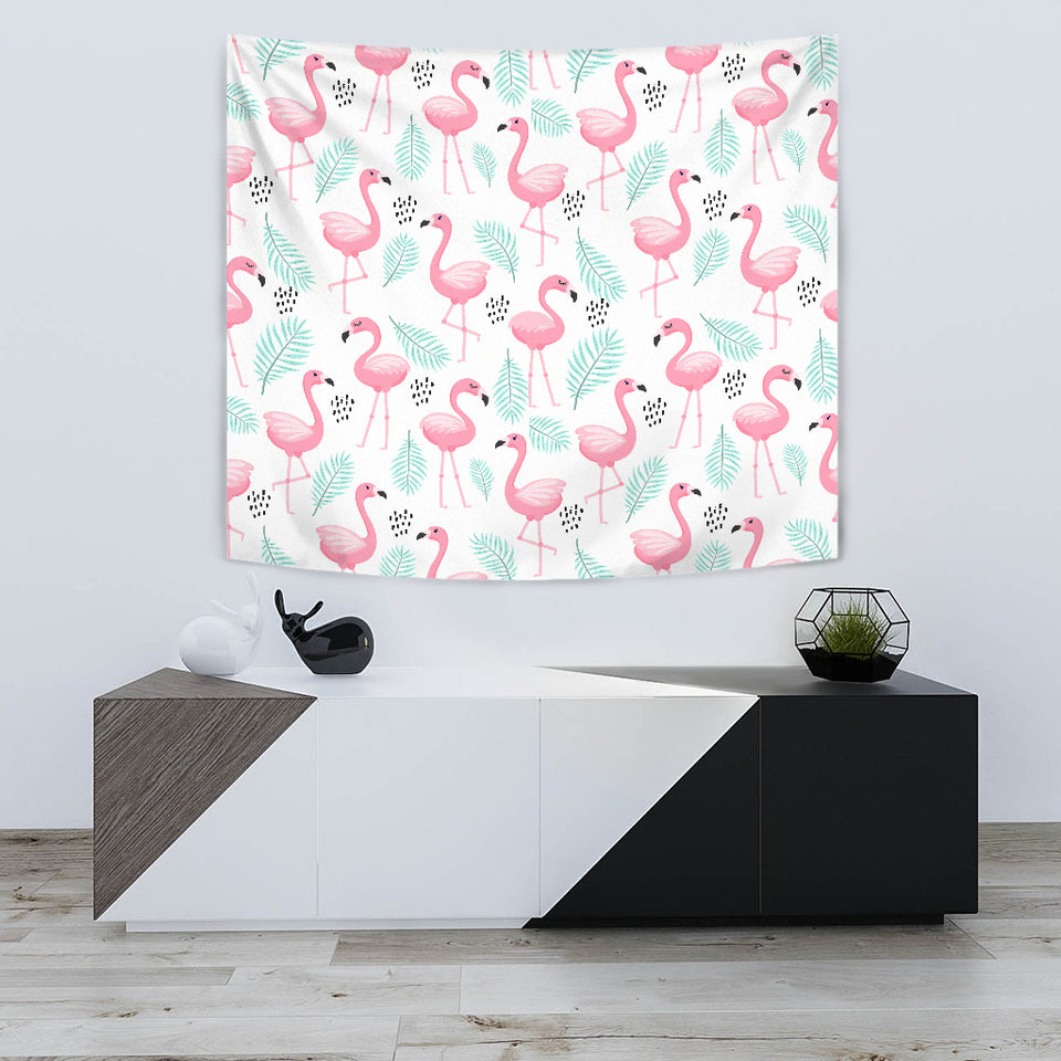 Cute Flamingo Pattern Wall Tapestry