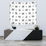 Cute French Bulldog Paw Pattern Wall Tapestry