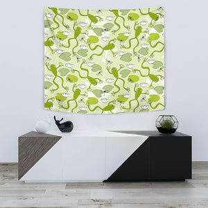 Cute Frog Dragonfly Pattern Wall Tapestry