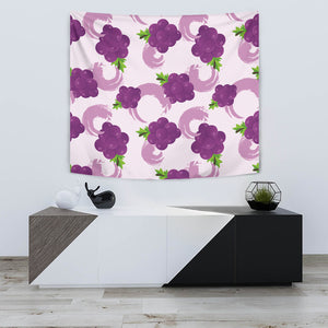 Cute Grape Pattern Wall Tapestry