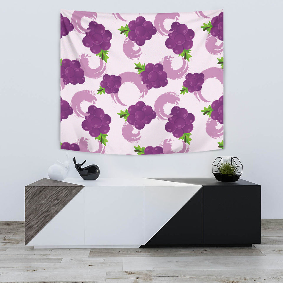 Cute Grape Pattern Wall Tapestry