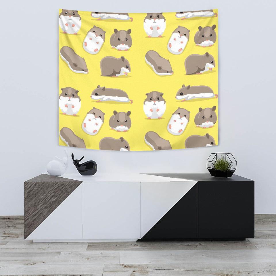 Cute Hamster Pattern Wall Tapestry