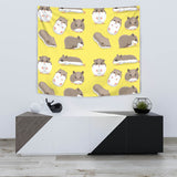 Cute Hamster Pattern Wall Tapestry