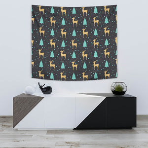 Deers Star Tree Pattern Wall Tapestry