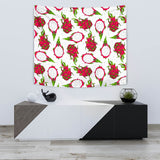 Dragon Fruits White Background Wall Tapestry