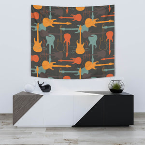 Electric Guitars Pattern Wall Tapestry