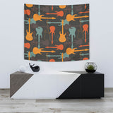Electric Guitars Pattern Wall Tapestry