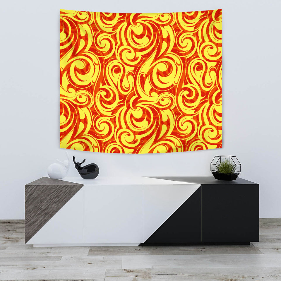 Fire Flame Design Pattern Wall Tapestry