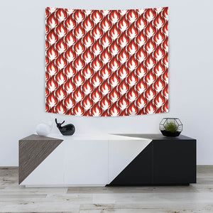 Fire Flame Symbol Design Pattern Wall Tapestry
