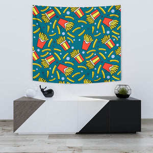 French Fries Red Paper Box Pattern Wall Tapestry