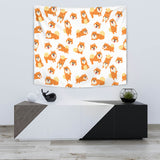 Brown Pomeranian Pattern Wall Tapestry