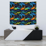 Colorful Shark Wall Tapestry