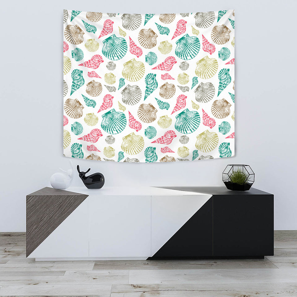 Colorful Shell Pattern Wall Tapestry