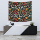 Colorful Snake Plant Pattern Wall Tapestry
