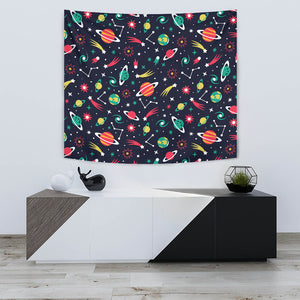 Colorful Space Pattern Planet Star Wall Tapestry