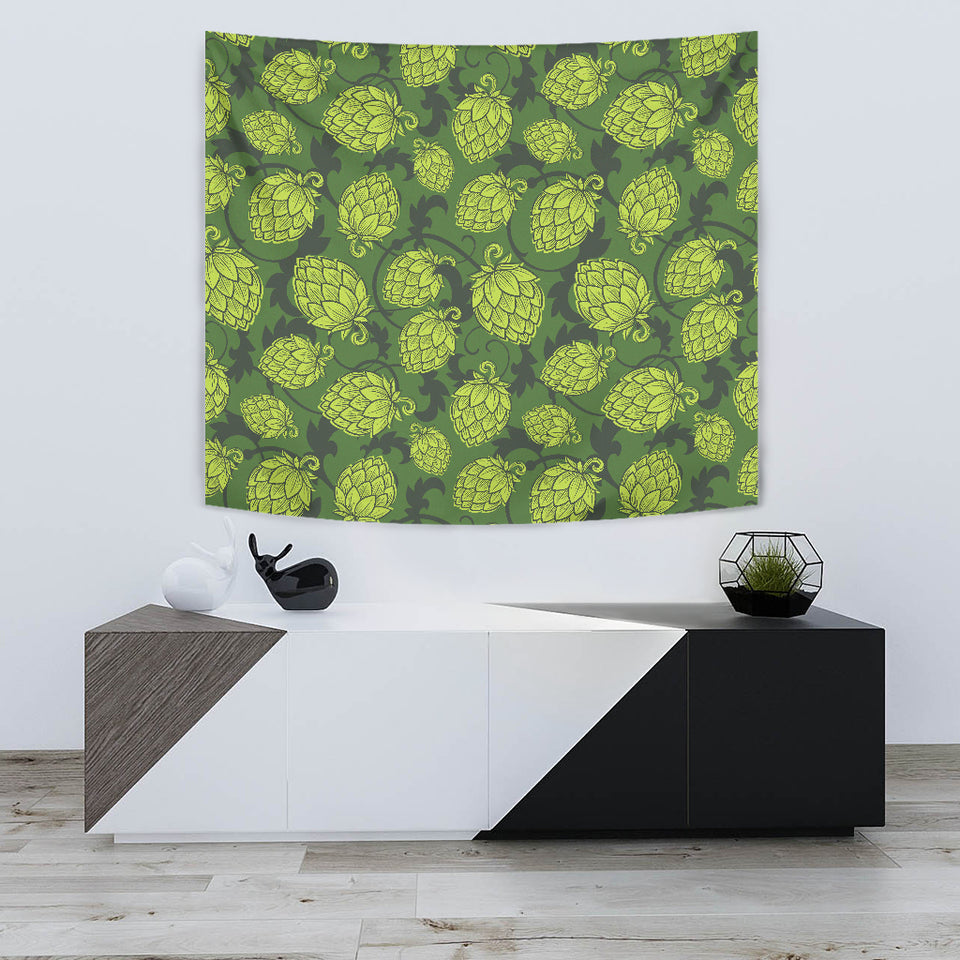 Hop Pattern Hop Cone Background Wall Tapestry