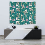Koi Fish Carp Fish Lotus Pattern Wall Tapestry
