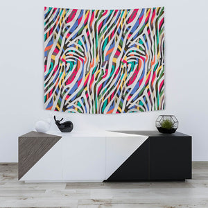 Colorful Zebra Skin Pattern Wall Tapestry