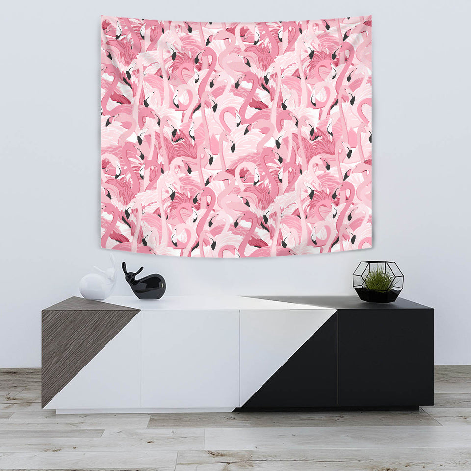 Pink Flamingos Pattern Background Wall Tapestry