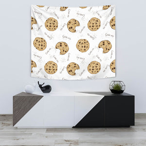 Sketch Style Cookie Pattern Wall Tapestry
