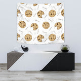 Sketch Style Cookie Pattern Wall Tapestry