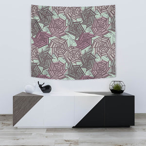 Spider Web Cobweb Design Color Pattern Wall Tapestry