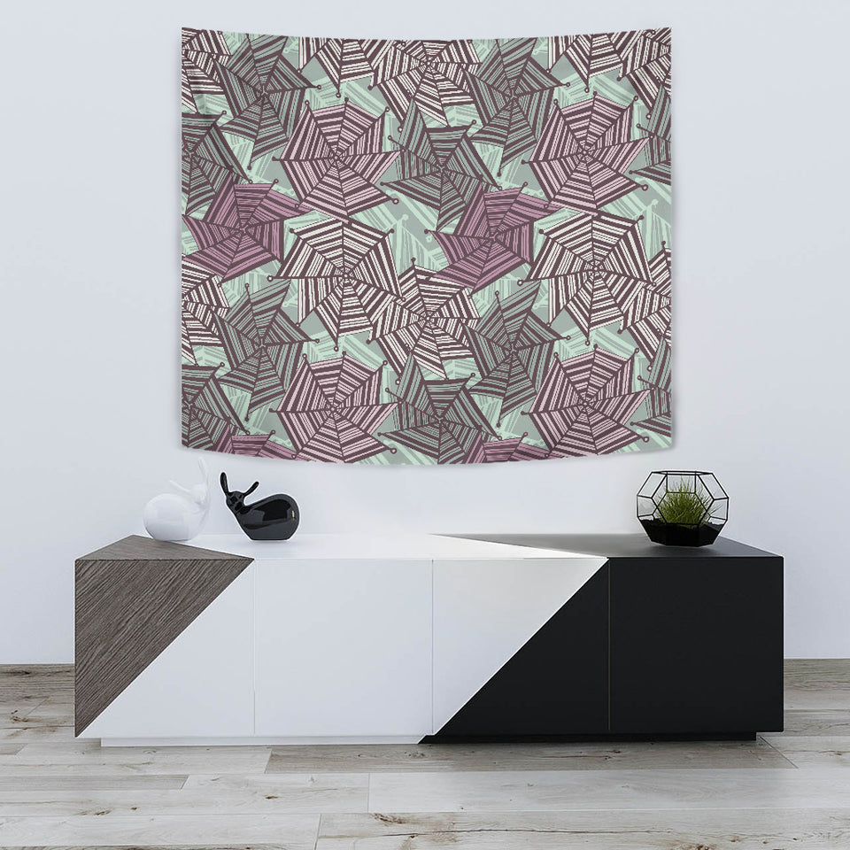 Spider Web Cobweb Design Color Pattern Wall Tapestry