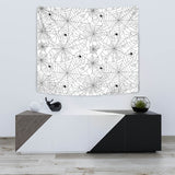 Spider Web Cobweb Pattern White Background Wall Tapestry