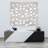 Cute Rainbow Clound Star Pattern Wall Tapestry