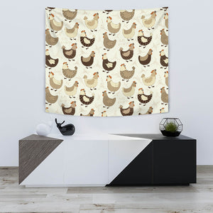 Cute Rooster Chicken Cock Wall Tapestry