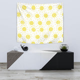 Hand Drawn Sun Pattern Wall Tapestry