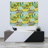 Hand Drawn Windmill Pattern Wall Tapestry