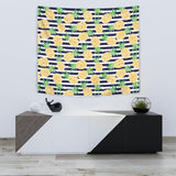Pineapples Pattern Striped Background Wall Tapestry