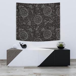 Pizza Pattern  Wall Tapestry