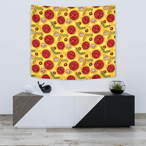 Pizza Texture Pattern Wall Tapestry
