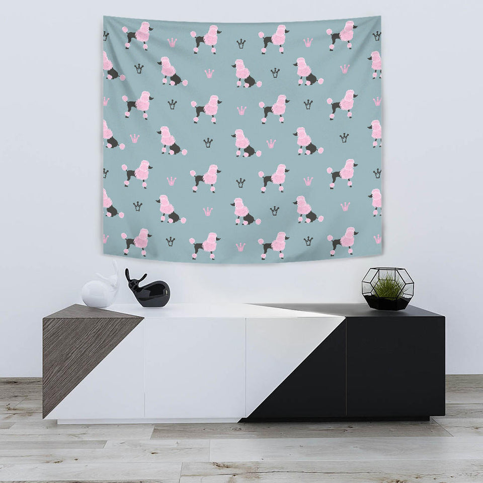 Poodle Dog Pattern Wall Tapestry