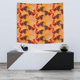 Red Rooster Chicken Cock Pattern Wall Tapestry