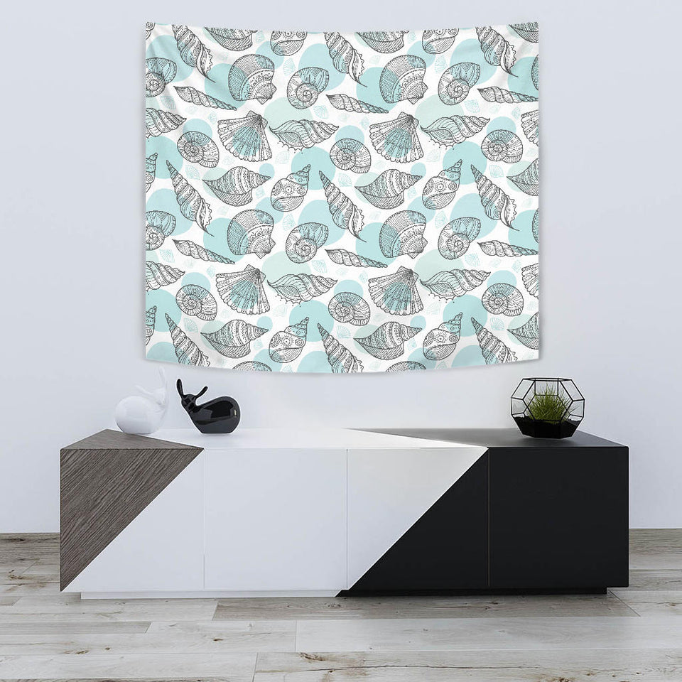 Shell Polynesian Tribal  Wall Tapestry
