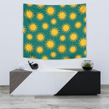 Sun Green Background Wall Tapestry