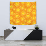 Sun Orange Background Wall Tapestry