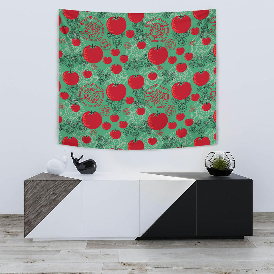 Tomato Design Pattern Wall Tapestry
