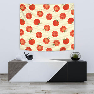 Tomato Dot Background Wall Tapestry