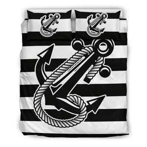 Anchor Bedding Nautical Bedding Stripe New Black Ccnc006 Bt0156