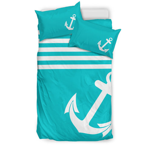 Anchor Bedding  Nautical Bedding Anchor Stripe Ccnc006 Bt0216