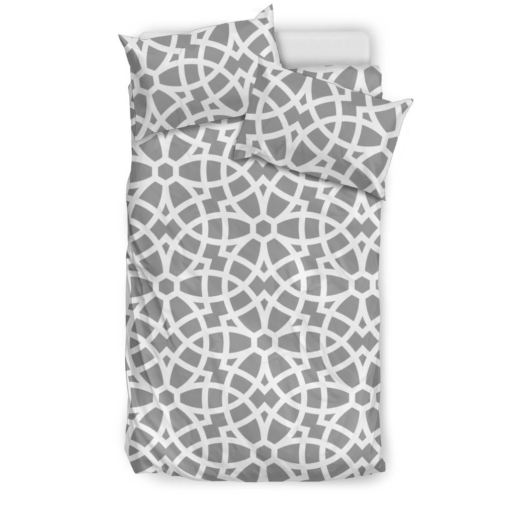 Arabic Gray Pattern  Bedding Set