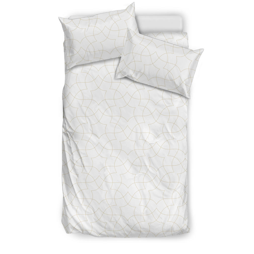 Arabic White Pattern  Bedding Set